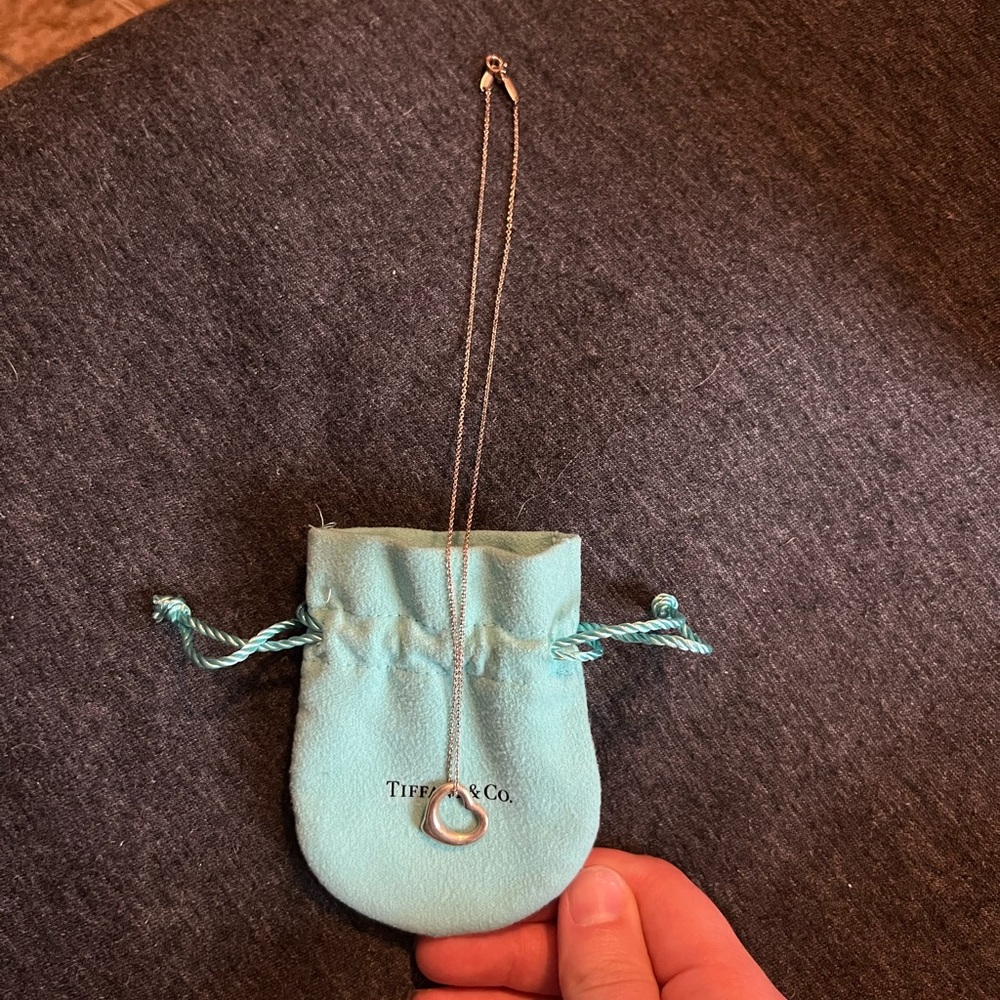Tiffany & Co. open heart pendant necklace